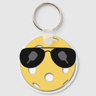 Porte-clés Boule de pickle jaune
