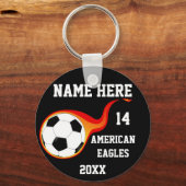 Porte-clés Boule de soccer - Clés personnalisées (Recto)