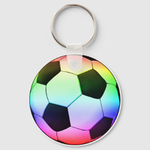 Porte-clés Boule de soccer multicolore