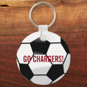 Porte-clés Boule de soccer personnalisée avec nom et numéro d (Recto)