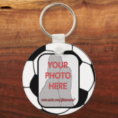 Porte-clés Boule de soccer photo personnalisable (Recto)