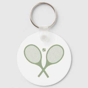 Porte-clés Boule de tennis minimaliste Vert Sage