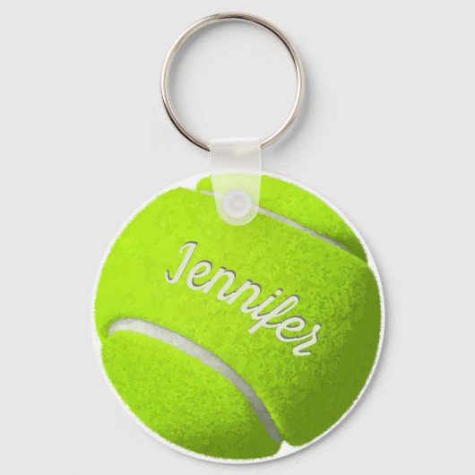 Porte-clés Boule de tennis personnalisée (Recto)