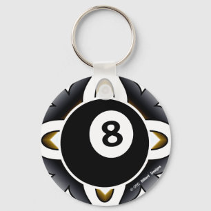 Porte-clés Boule Deco des billards 8 d'OTC