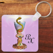 PORTE-CLÉS BOULE D'HYGÉIE, MÉDECINE, MONOGRAMME DE PHARMACIE (Verso)