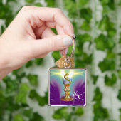 PORTE-CLÉS BOULE D'HYGÉIE, MÉDECINE, MONOGRAMME DE PHARMACIE (main)