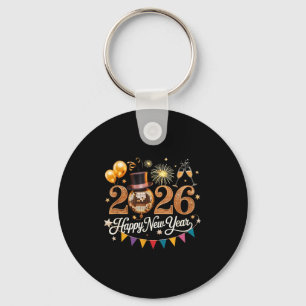 Porte-clés Boule disco Fête du Nouvel An 2026 Or Fête