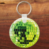 Porte-clés Boule Disco Vert Citron (Recto)