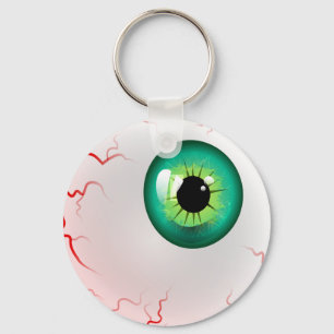 Porte-clés Boule d'oeil d'horreur verte
