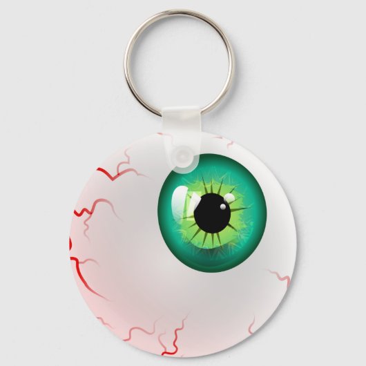 Porte-clés Boule d'oeil d'horreur verte (Recto)