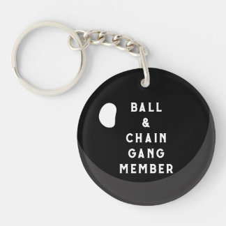 Porte-clés Boule drôle et chaîne