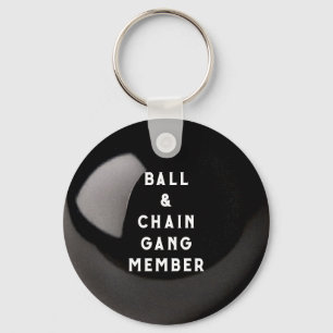 Porte-clés Boule drôle et chaîne