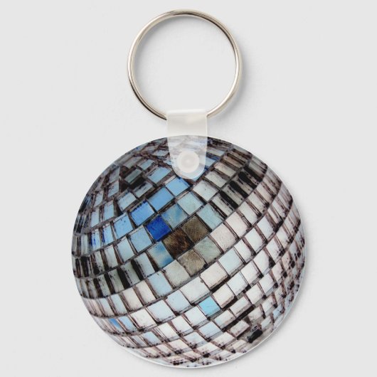 Porte-clés Boule miroir en métal disco (Recto)