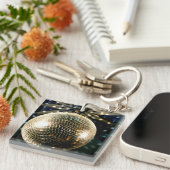 Porte-clés Boule reflétée 3 de disco (Devant Droit)