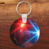 Porte-clés Boule tournante disco miroir avec lumières laser (Recto)