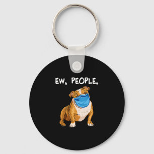 Porte-clés Bouledogue avec masque