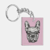 Porte-clés Bouledogue de hippie (Devant gauche)