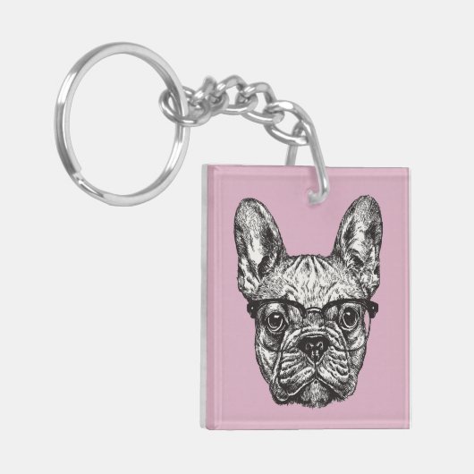 Porte-clés Bouledogue de hippie (Devant gauche)