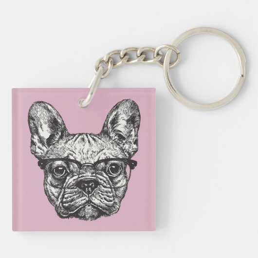 Porte-clés Bouledogue de hippie (Dos)