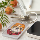 Porte-clés Bouledogue frais (Devant droit)