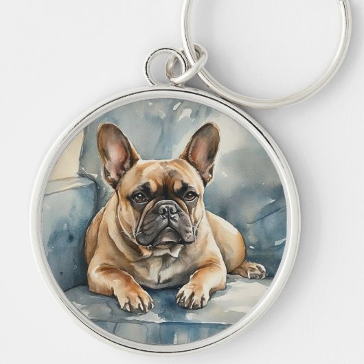 Porte-clés Bouledogue français (Devant)