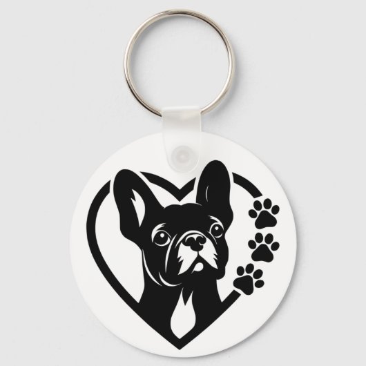 Porte-clés Bouledogue français (Recto)
