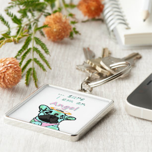 Porte-clés Bouledogue français Ange sûr French Bulldog