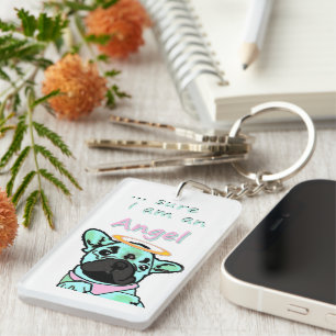 Porte-clés Bouledogue français Ange sûr French Bulldog