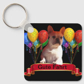 Porte-clés Bouledogue français avec des ballons (Recto)