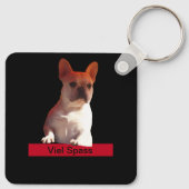 Porte-clés Bouledogue français avec des ballons (Dos)