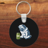 Porte-clés Bouledogue français avec pot de cornichons mème dr (Recto)