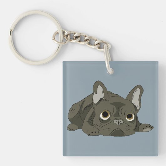 Porte-clés Bouledogue français endormi (Devant)