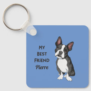 Porte-clés Bouledogue Français Mon Meilleur Ami Nom Adresse P