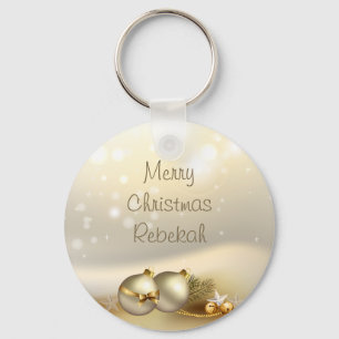 Porte-clés Boules, Bells et étoiles d'or