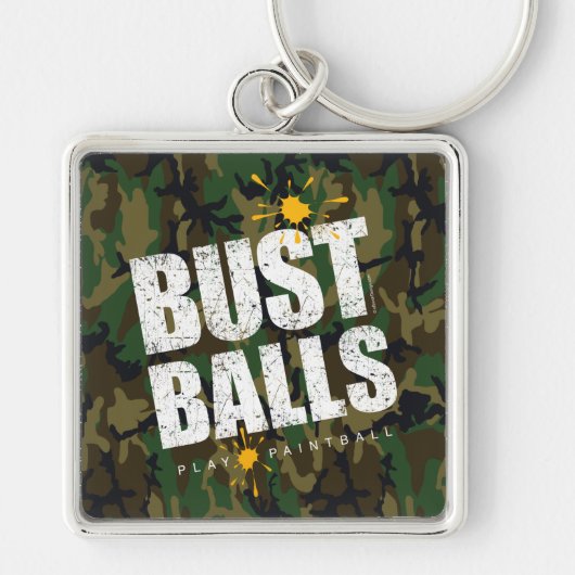 Porte-clés Boules de buste de Paintball (camo) (Devant)
