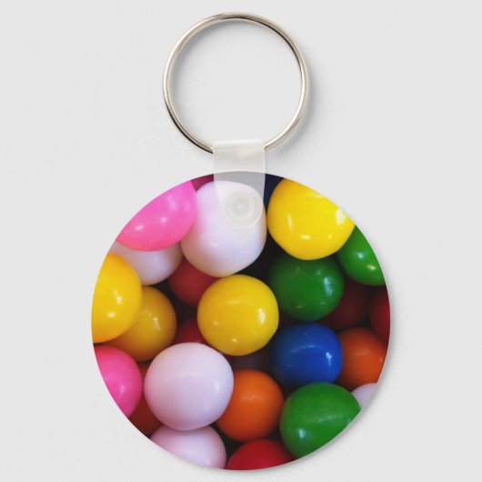 Porte-clés Boules de gomme arc-en-ciel (Recto)