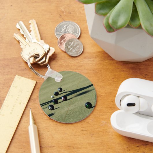 Porte-clés Boules de pelouse Appel rapproché, Bague de clé (Bureau)