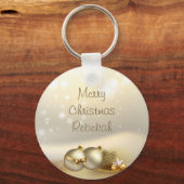 Porte-clés Boules d'or, cloches et étoiles (Recto)