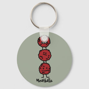 Porte-clés Boulette de viande de boulettes de viande empilée