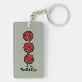 Porte-clés Boulette de viande de boulettes de viande empilée (Dos)