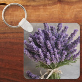 Porte-clés Bouquet de fleurs de lavande violette (Recto)