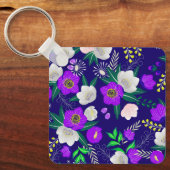 Porte-clés Bouquet de fleurs de printemps rustique (Recto)