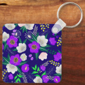 Porte-clés Bouquet de fleurs de printemps rustique (Verso)