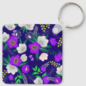 Porte-clés Bouquet de fleurs de printemps rustique (Dos)