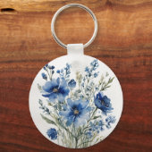 Porte-clés Bouquet de fleurs Elégante aquarelle (Verso)