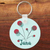 Porte-clés Bouquet de fleurs stylisé personnalisé (Recto)