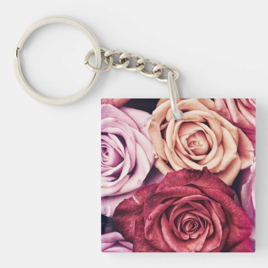 Porte-clés Bouquet de roses roses (Devant)