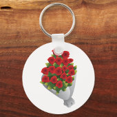Porte-clés Bouquet De Roses Rouges