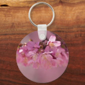 Porte-clés Bouquet délicat de fleurs de cerisier Sakura rose (Recto)