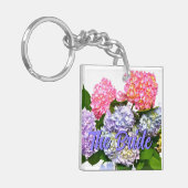 Porte-clés Bouquet d'hortensias, pour la mariée (Devant gauche)